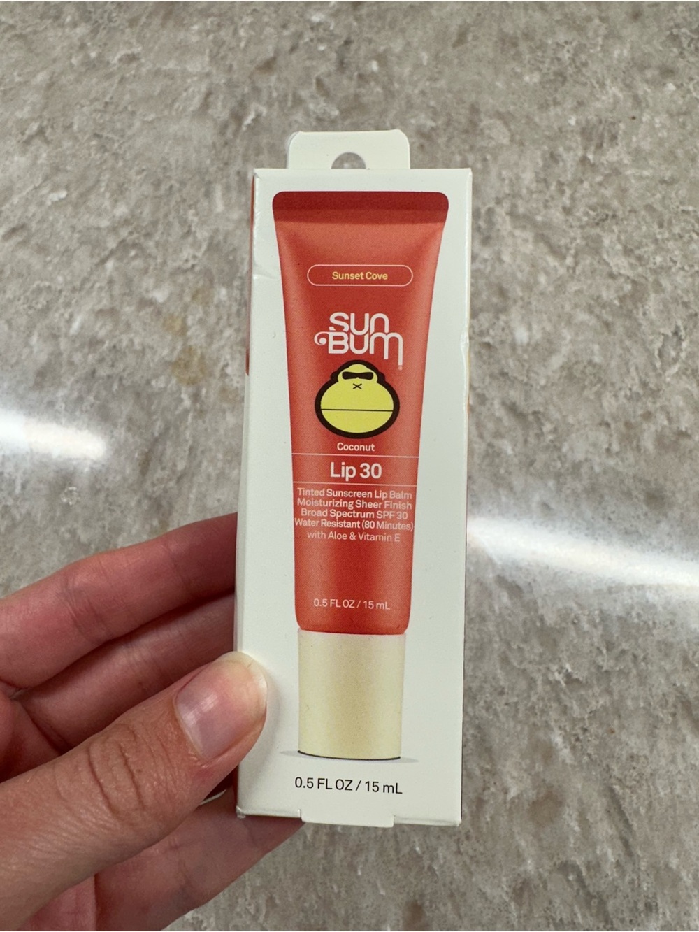 Sun Bum Moisturizing Lip Balm Sunset Cove SPF30 Coconut Flavor New Free Ship
